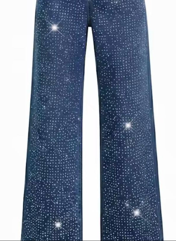 DUBAI BLING | Pantalón Wide Leg con Strass - Edición Exclusiva