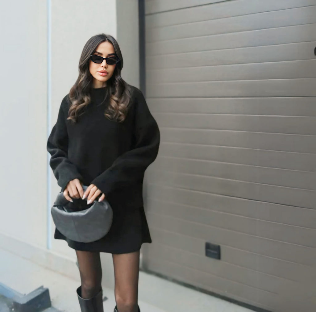 VALENTINA | CONJUNTO DE PUNTO Y FALDA MIDI