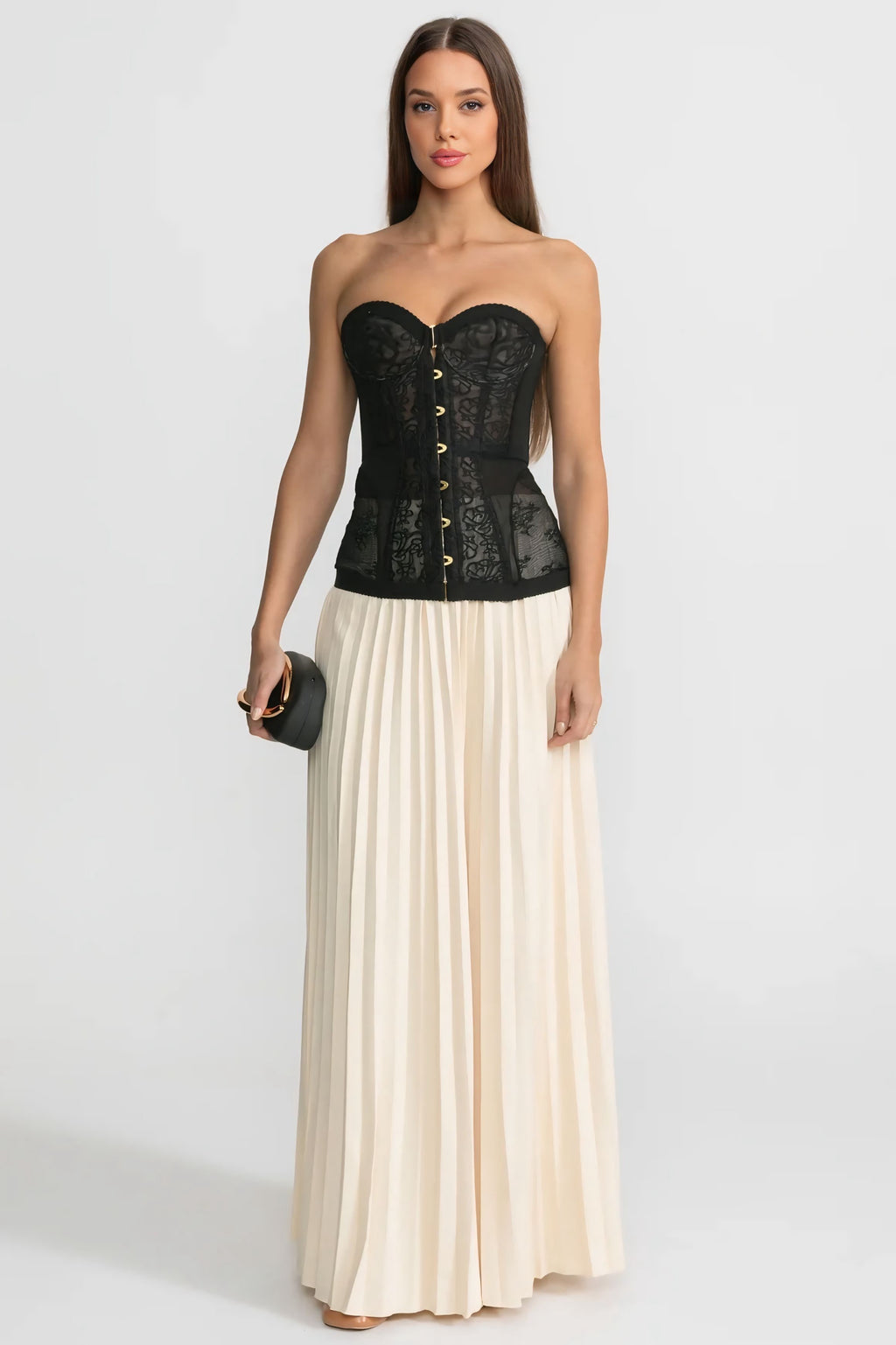 NOIR | TOP CORSÉ NEGRO