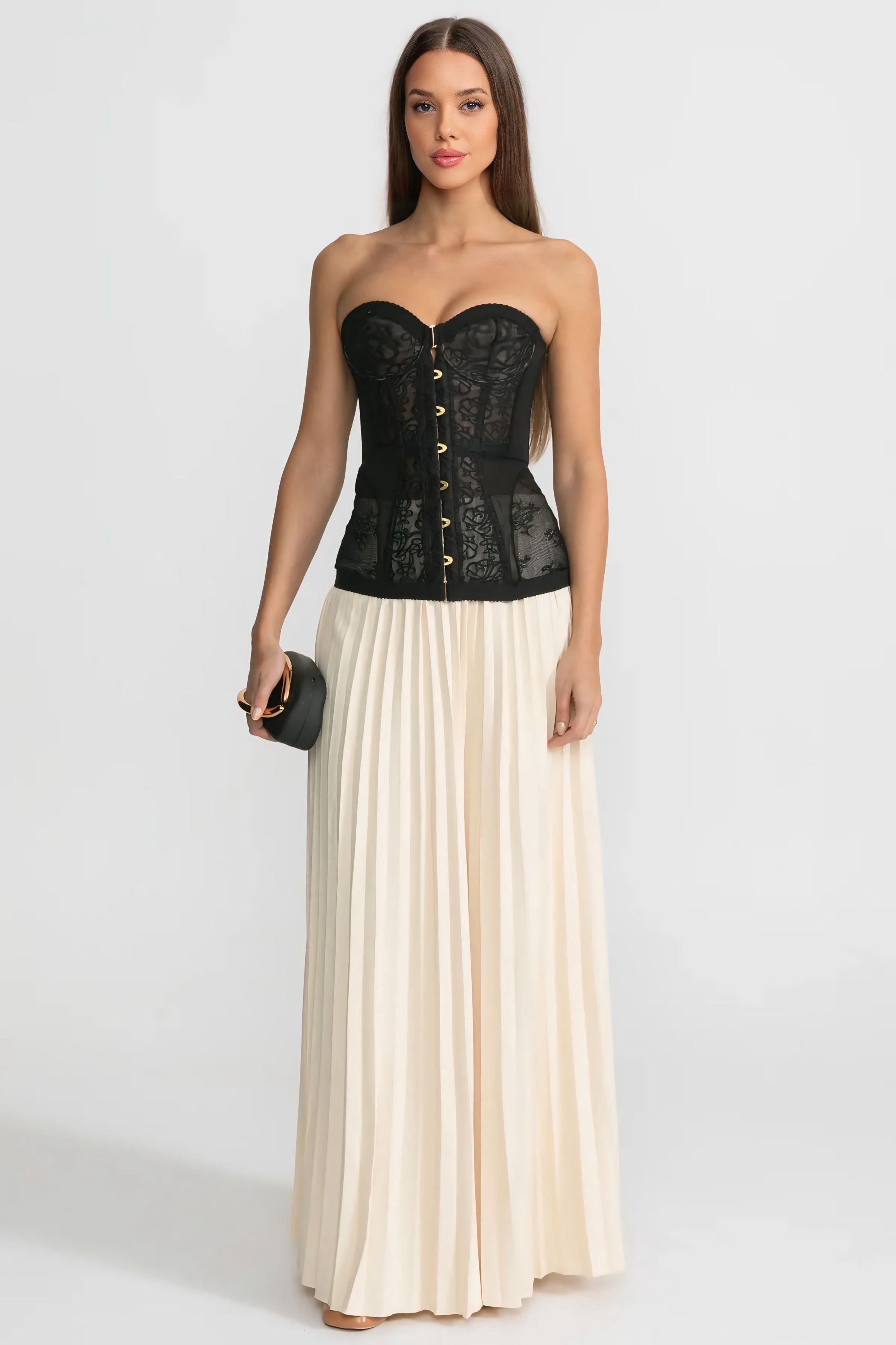 NOIR | TOP CORSÉ NEGRO