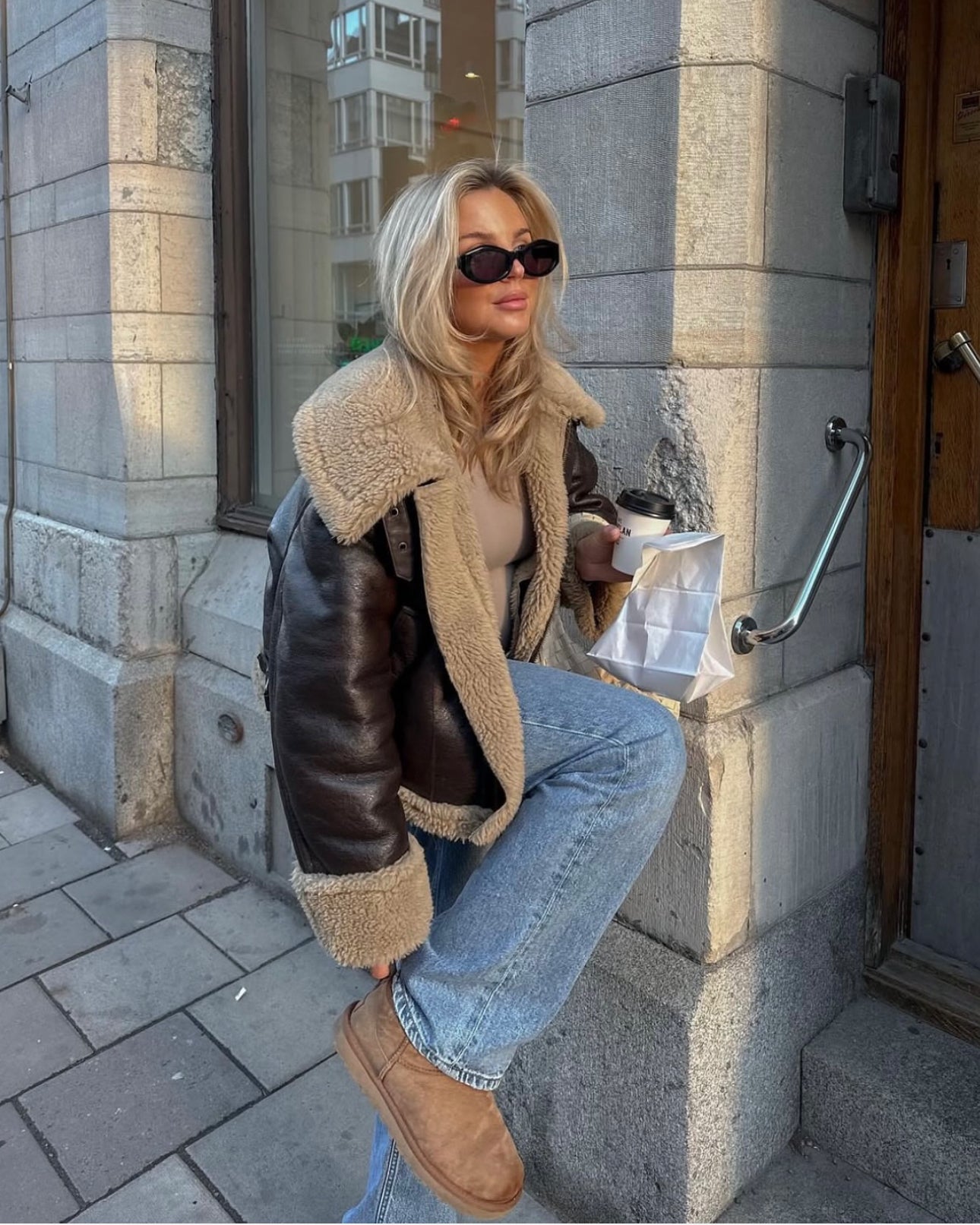 BROOKLYN | CHAQUETA AVIADOR DE PIEL SINTÉTICA