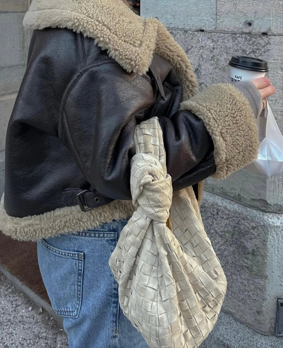 BROOKLYN | CHAQUETA AVIADOR DE PIEL SINTÉTICA