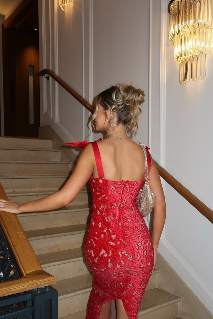 MEGAN FOX | VESTIDO MAXI DE NOCHE DE TIRANTE