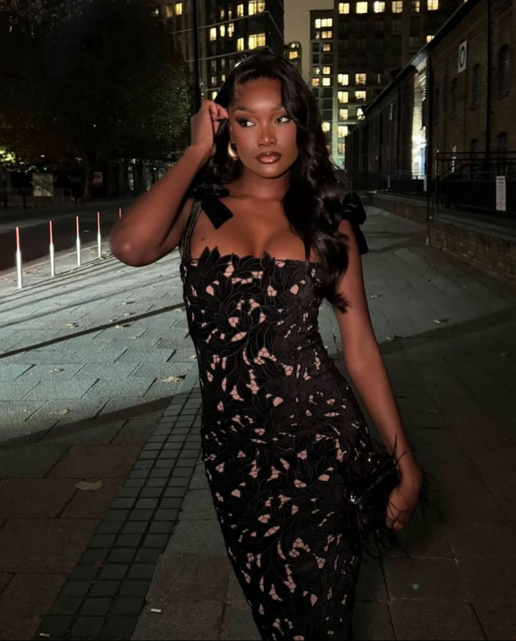 MEGAN FOX | VESTIDO MAXI DE NOCHE DE TIRANTE