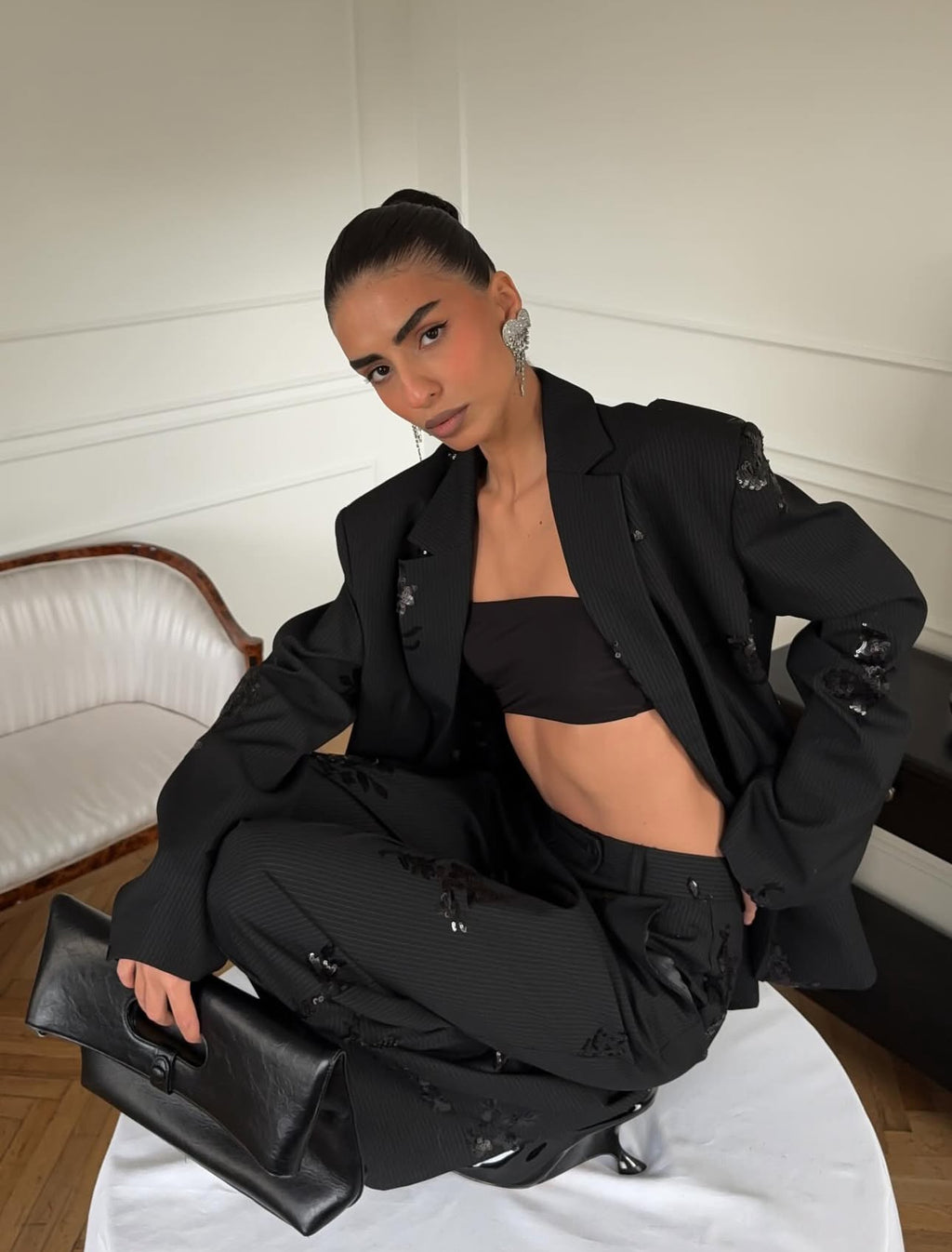 TIFFANY | Conjunto de Blazer y Pantalón con Lentejuelas - Elegancia Sofisticada