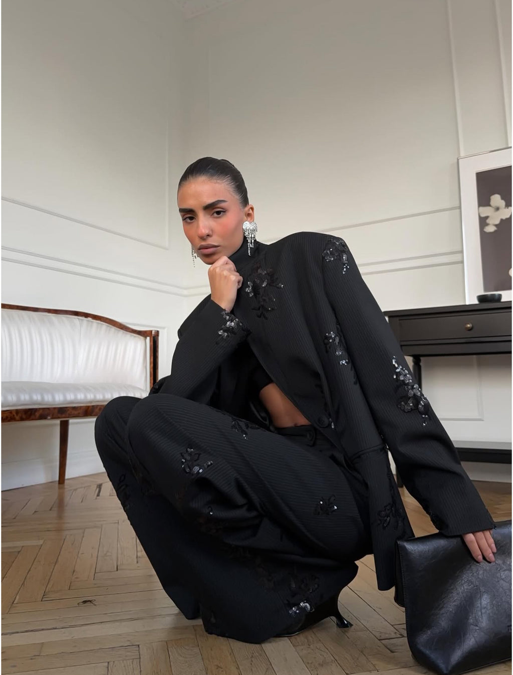 TIFFANY | Conjunto de Blazer y Pantalón con Lentejuelas - Elegancia Sofisticada