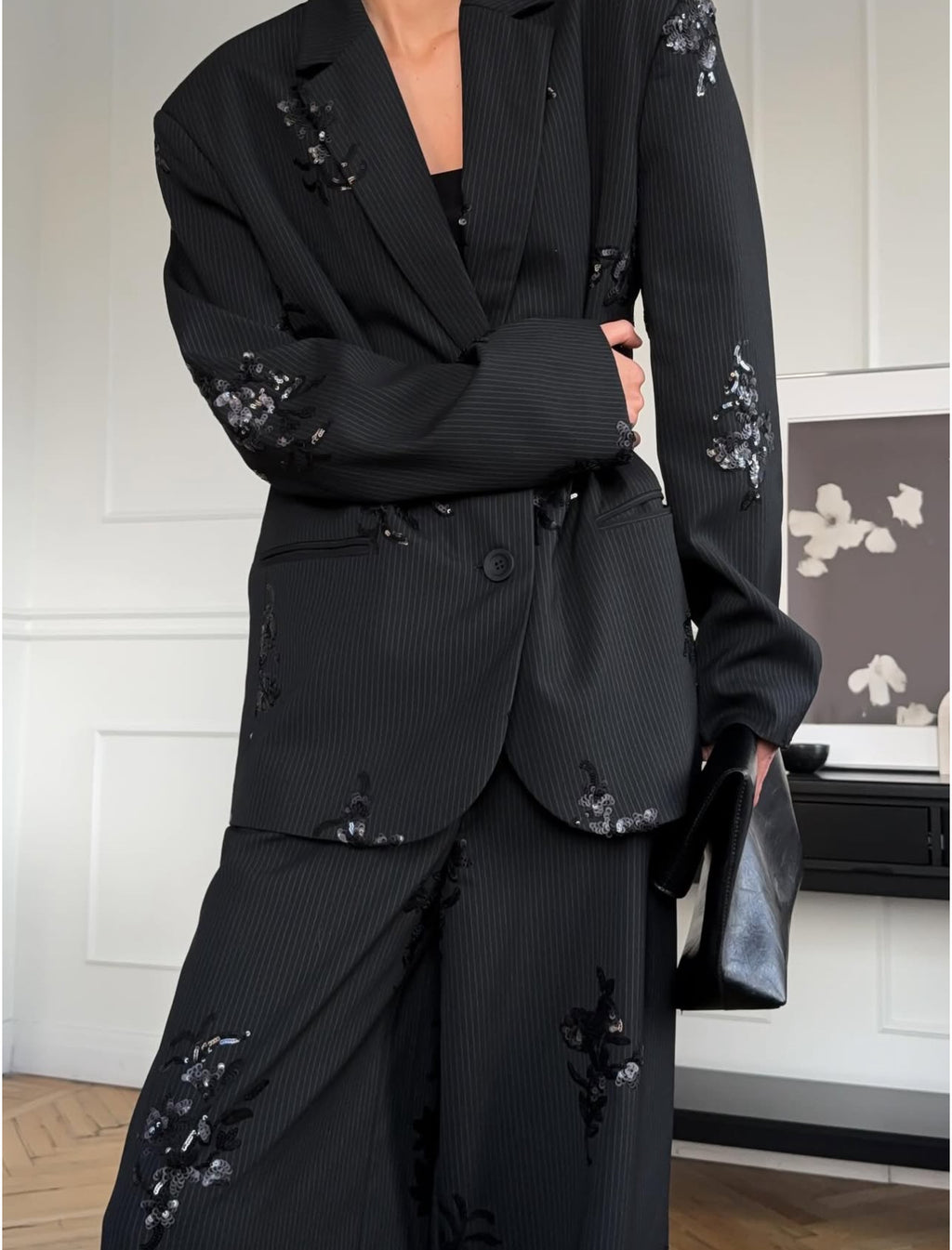 TIFFANY | Conjunto de Blazer y Pantalón con Lentejuelas - Elegancia Sofisticada