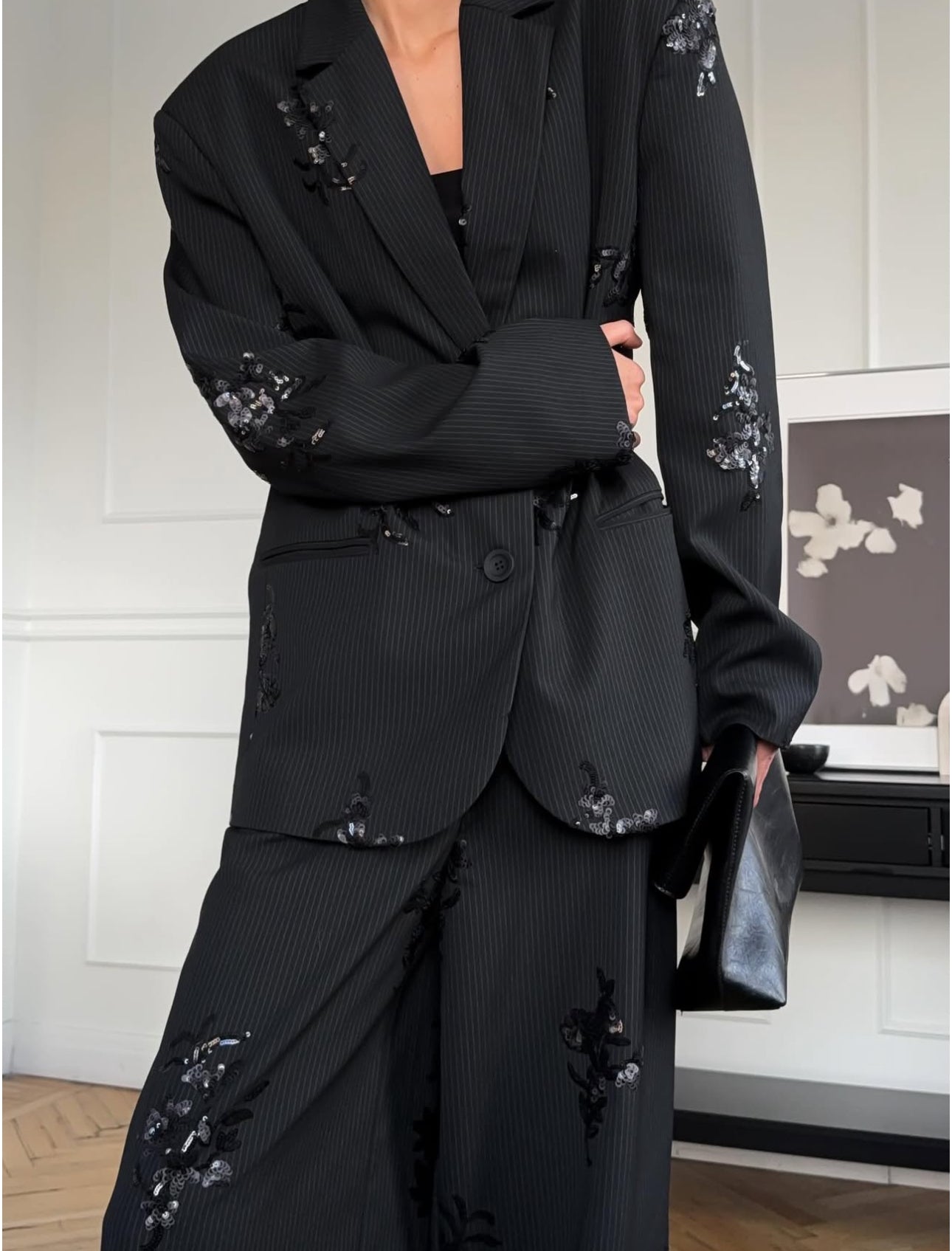 TIFFANY | Conjunto de Blazer y Pantalón con Lentejuelas - Elegancia Sofisticada