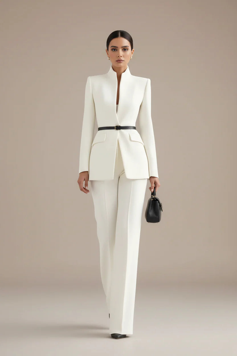 GIA | Traje - Blazer Estructurada y Pantalón Palazzo