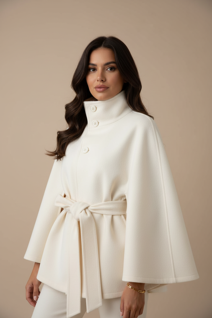 Chaqueta capa blanca frontal