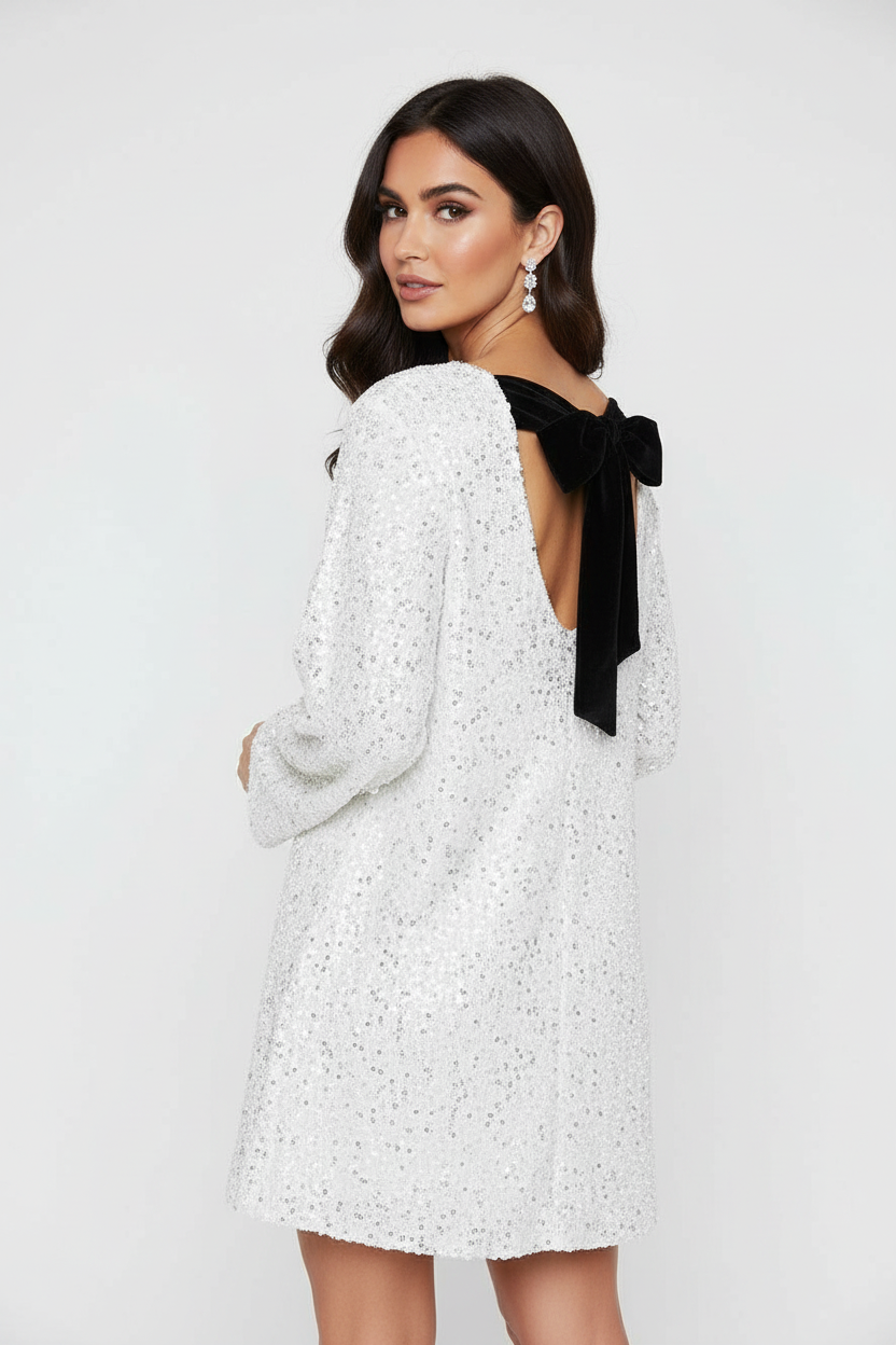 Saphira White Bow Back