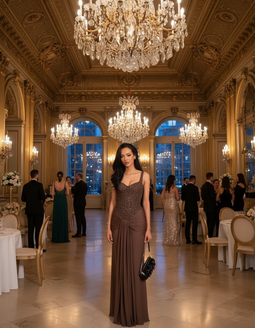 Vestido marrón - Lifestyle ballroom