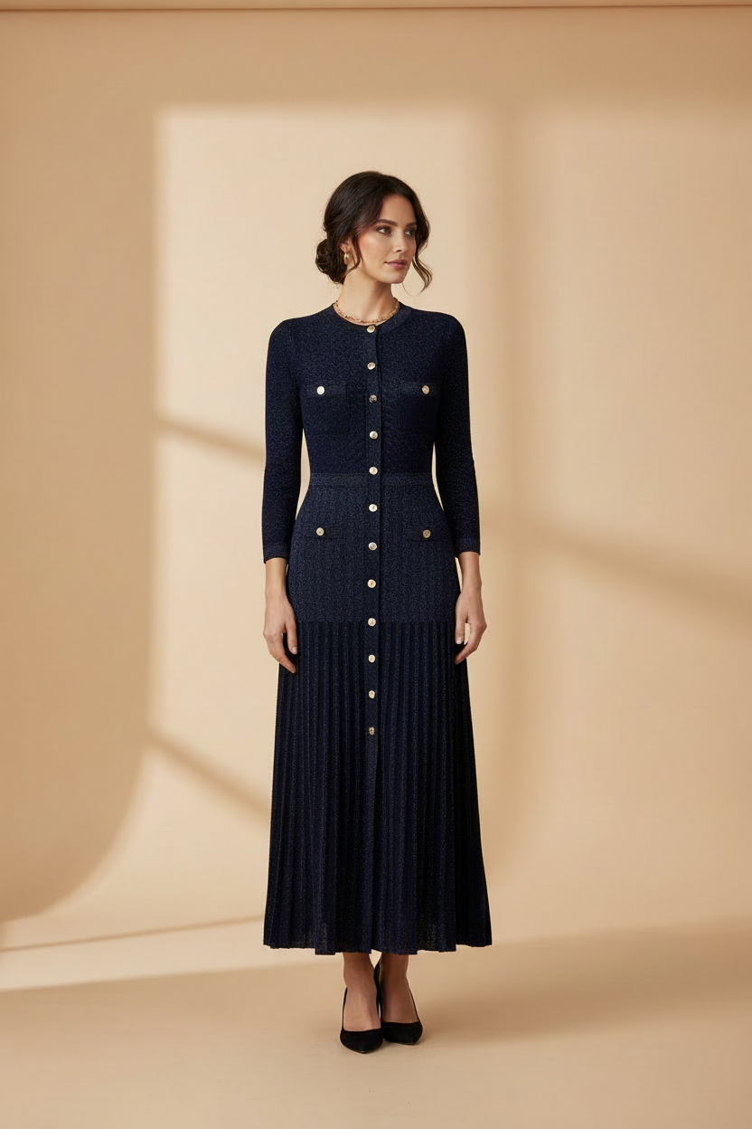 Vestido negro - ángulo tres cuartos