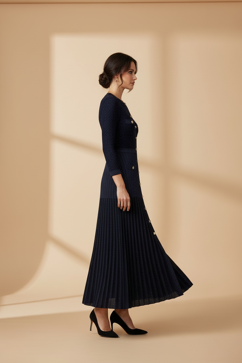 Vestido negro - perfil lateral