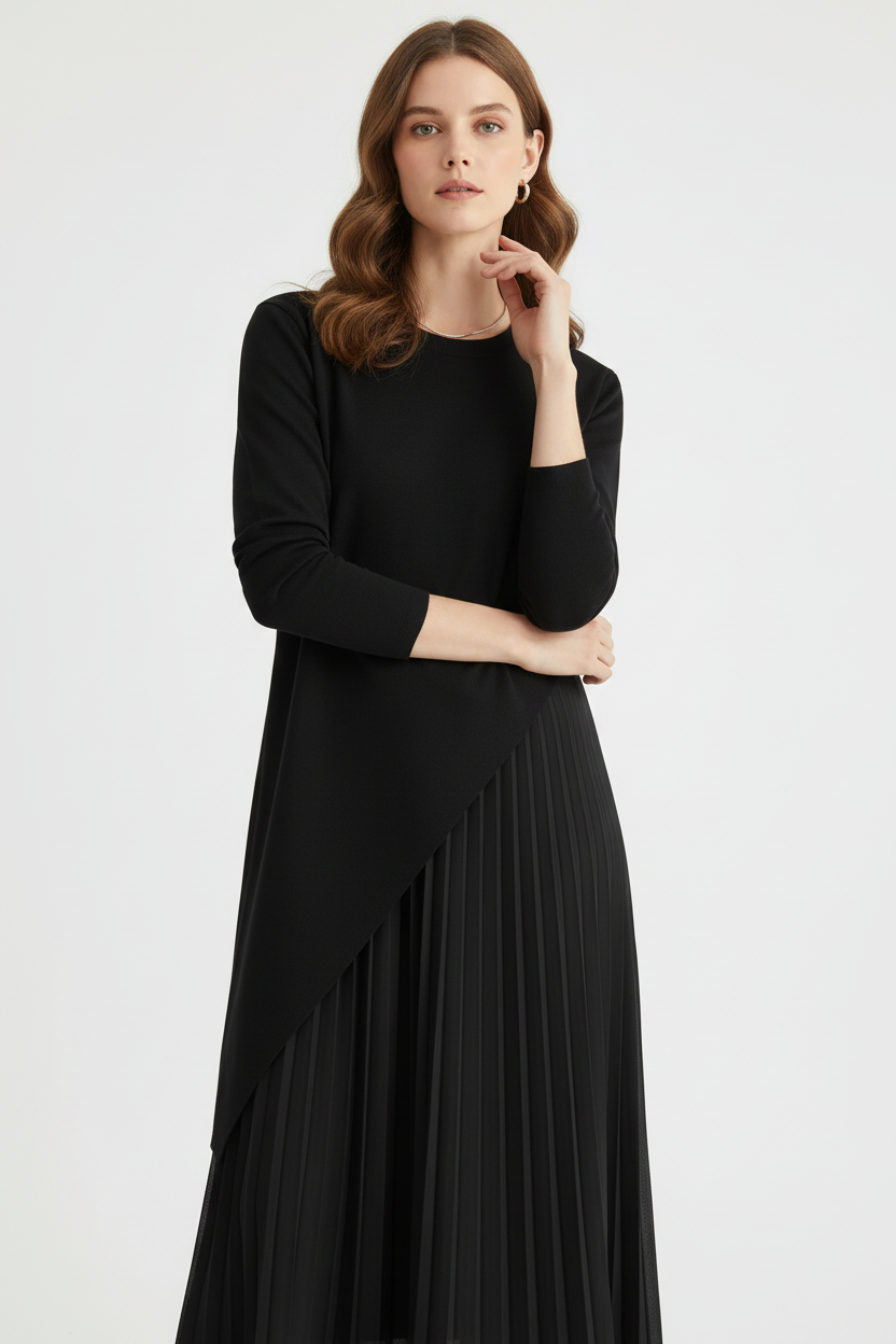 Vestido negro - Retrato elegante