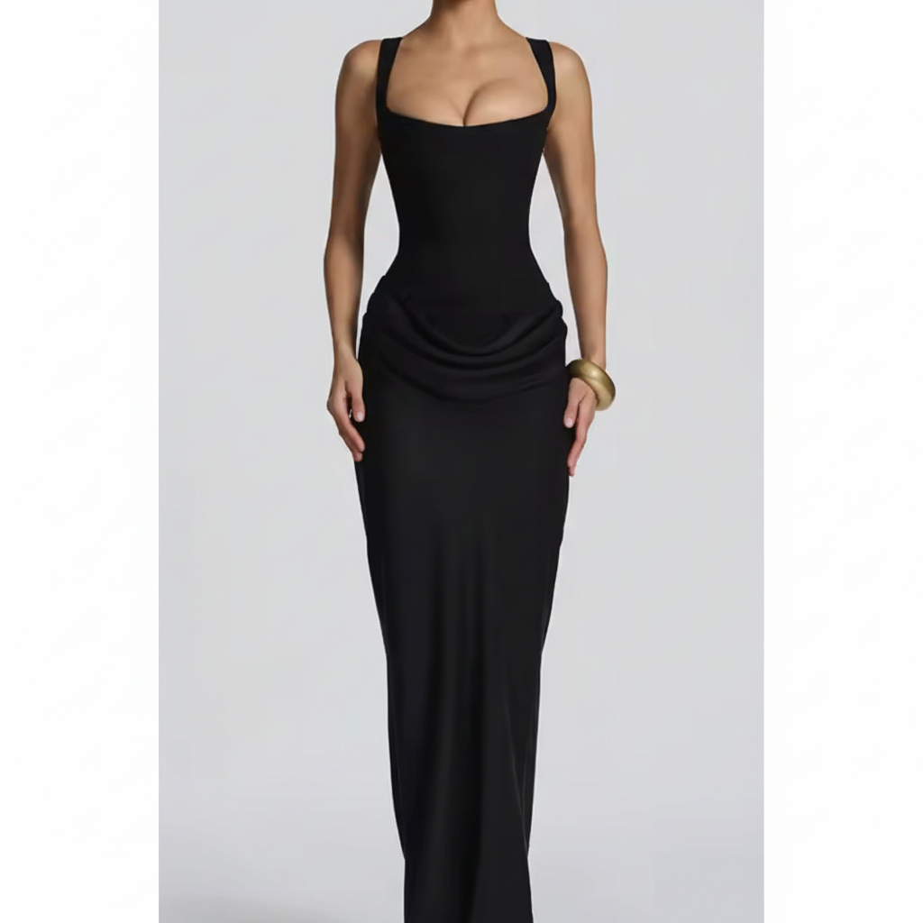 Vestido negro vista frontal